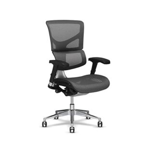 X-Chair X2 Management Task Chair, Grey K-Sport Mesh Fabric – Ergonomic Office Seat/Dynamic Variable Lumbar Support/Floating Recline/Highly Adjustable/Perfect for Long Work Days