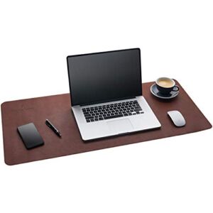 Gallaway Leather Desk Mat Desk Pad – Office Desk Mat, Large 36″ x 17″ Dark Brown, Desk Mats on Top of Desks, Gift Ready Elegant Computer Desk Mat Desk Cover Deskpad Protector PU Leather
