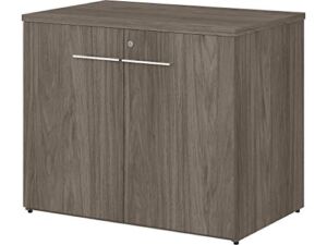 Bbf Office 500 36W Storage Cabinet with Doors in Modern Hickory – Engineered Wood