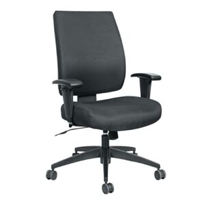 Alera ALEHPS4201 Wrigley Series 275 lbs. Capacity High-Performance Mid-Back Synchro-Tilt Task Chair – Black