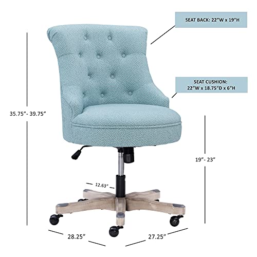 Linon Amzn0240 Talia Light Blue Office Chair, Gray | The Storepaperoomates Retail Market - Fast Affordable Shopping