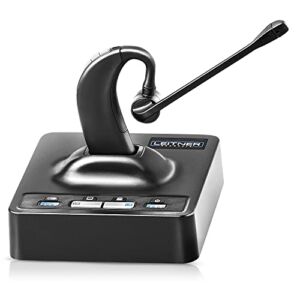 Leitner LH280 Wireless Office Headset – Wireless Telephone Headset with Noise-Canceling Microphone – Wireless Headset for Computer, Laptop, Office Phone – On-Ear Wireless Headset