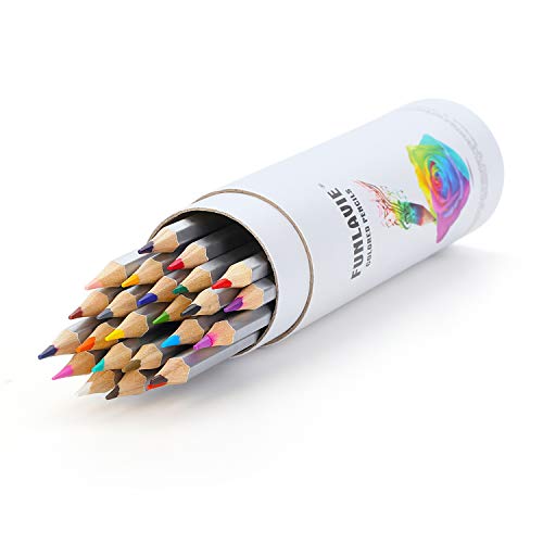 FUNLAVIE Colored Pencils 24 Coloring Pencils Premium Art Drawing Pencil for Adults Coloring Book | The Storepaperoomates Retail Market - Fast Affordable Shopping