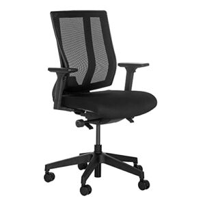 Vari Task Chair (VariDesk) – Adjustable Office Chair with Armrests and Rolling Casters – Use as a Gaming Chair, Desk Chair, Computer Chair, or Ergonomic Office Chair – Easy to Assemble (Black)