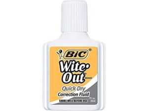 BIC 521864 Wite-Out Quick Dry Correction Fluid White (50605)