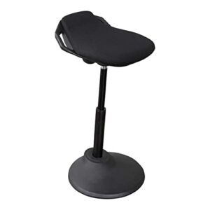 Stand Up Desk Store Ergonomic Adjustable Standing Desk Chair Stool with Contoured Cushion and Grab Handles (Black)
