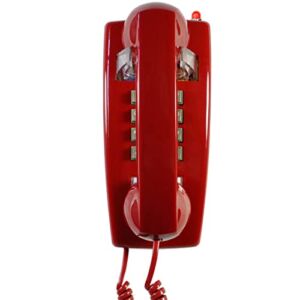 Old Style Retro Wall Phone with Handset Volume Control Landline Corded Telephone Waterproof and Moisture Proof for Home,Hotel,Bathroom,Living Room,School and Office