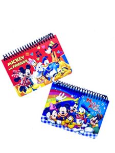 2 Authentic Mickey 40 Page Spiral Autograph Notepad Book (Red/Blue)