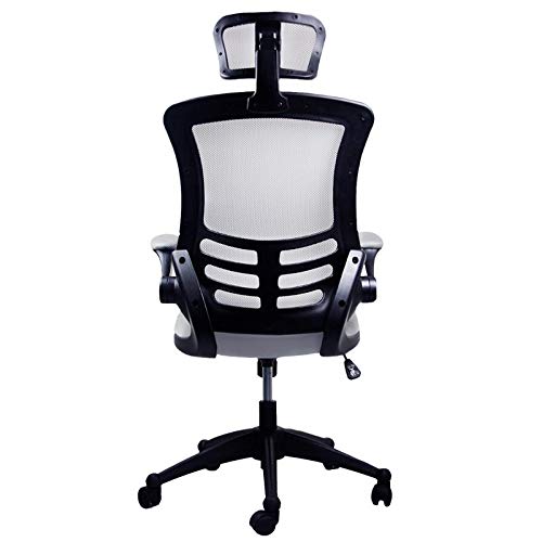 Scranton & Co Executive High Back Office Chair with Headrest in Silver Grey | The Storepaperoomates Retail Market - Fast Affordable Shopping