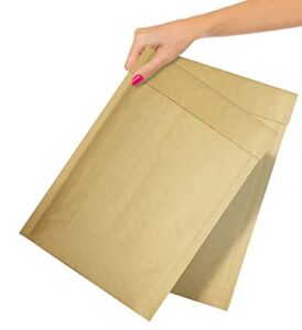 ABC Kraft Bubble Mailers 8.5 x 13, Brown Kraft Bubble Envelopes 300 Pack, Tamper-Proof and Self Seal Padded Mailers, Water-Resistant Envelope Mailers, Lightweight Cushioning Bubble Mailer Envelopes