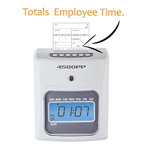 Nile Products 4500PP Calculating Time Clock, Small Business Punch Pak, up to 50 Employees, Includes 25 Time Cards, 1 Ink Ribbon and 2 Security Keys | The Storepaperoomates Retail Market - Fast Affordable Shopping