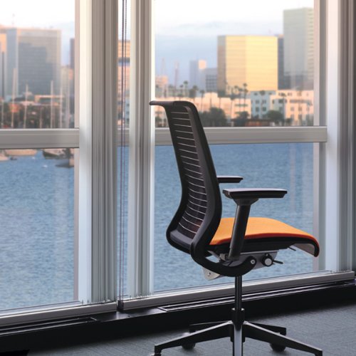 Steelcase Think Chair, Licorice 3D Knit Back with Black Fabric Seat | The Storepaperoomates Retail Market - Fast Affordable Shopping