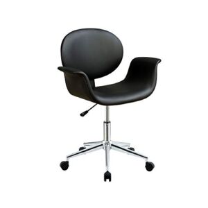 Benjara Benzara Beautiful Leatherette Adjustable Office Chair, Black