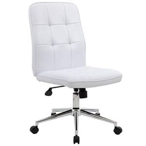 PRO&Family White Millennial Modern Home Office Chair