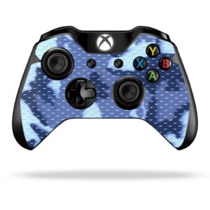 Protective Vinyl Skin Decal Skin Compatible with Microsoft Xbox One/One S Controller wrap Sticker Skins Blue Camo