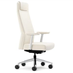 Steelcase Siento High Leather Back Chair, White