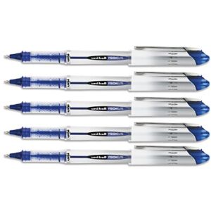Uniball Vision Elite Roller Ball Pen, Blue Ink, Bold 5 Pens Per Order