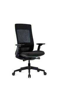 Elevate Black Mesh Back with Black Fabric Seat, Weight Balance, Tilt and Height Adjustment, Office Desk Chair (Black Frame)