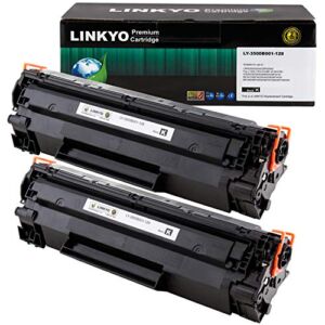 LINKYO Compatible Toner Cartridge Replacement for Canon 128 (Black, 2-Pack)