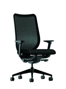 HON Nucleus Mesh Task Chair – Knit Mesh Back Computer Chair with Adjustable Arms, Black (HN1)
