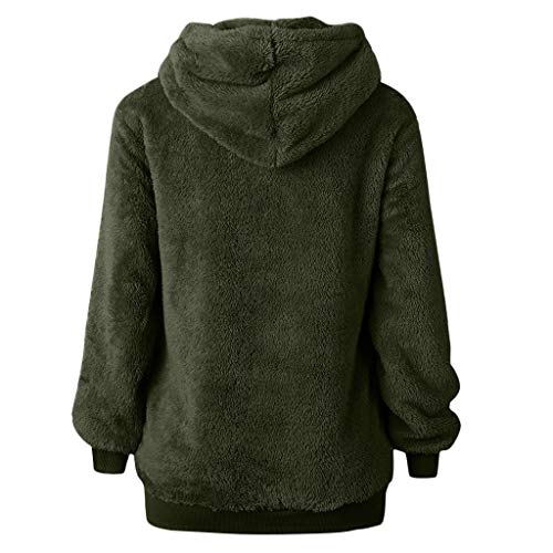 XUETON Womens Fuzzy Hooded Pullover Sweatshirt Cozy Oversized Pockets Sweatshirts Long Sleeve Athletic Fleece Shirts(Army Green,5X-Large) | The Storepaperoomates Retail Market - Fast Affordable Shopping