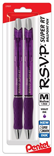 Pentel RSVP Super RT Ballpoint Pen, (1.0mm) Medium Line, Violet Ink, 2-Pk – BX480BP2V | The Storepaperoomates Retail Market - Fast Affordable Shopping