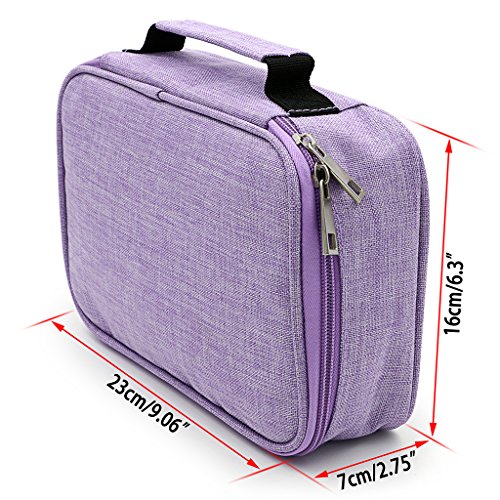 BTSKY® High Capacity Zipper Pens Pencil Case- Multi-Functional Stationery Pencil Pouch 72 Slots Colored Pencil Case Portable Pencil Bags With 2 Removable Sleeves(Purple) | The Storepaperoomates Retail Market - Fast Affordable Shopping