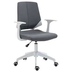 Techni Mobili Task Height Adjustable Mid Back Office Chair, Regular, Grey