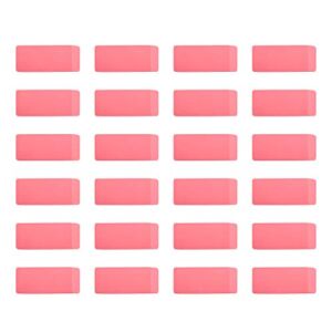 Amazon Basics Pink Eraser, 24 Count