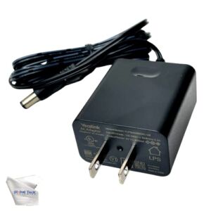 Yealink Power Adapter PS5V600US 5V 0.6A – Bundle for Yealink Phones – T40G,T23G,T21,T21P, T30, T31, T33, T21P-E2, T19, T19P, T19P-E2, Cordless Phones – W52P, W52H with Global Teck Microfiber Cloth
