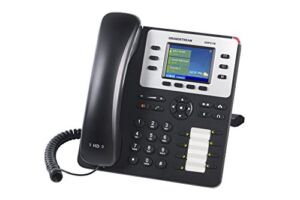 Grandstream Enterprise IP Telephone GXP2130 (2.8″ LCD, POE, Power Supply Included) , Black
