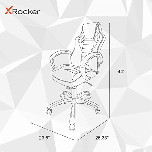 X Rocker, 0777001, Rogue Sound Office Chair, 26.33 x 23.58 x 44.01, Gray/Black | The Storepaperoomates Retail Market - Fast Affordable Shopping