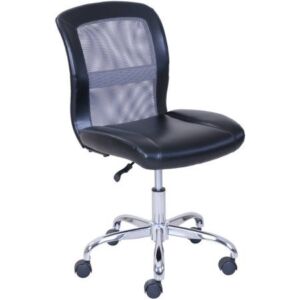 Mainstays Vinyl and Mesh Task Chair, Multiple Colors, Black/Gray