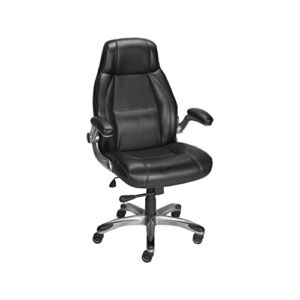 STAPLES 923571 Torrent Bonded Leather Managers Chair Black