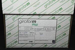 8.5 x 11 Giroform Carbonless Paper, 2 Part Reverse (White/Yellow), 10 Reams, Must USE with GIROFORM FANAPART