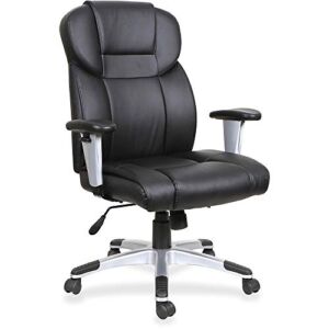 Lorell Leather High-Back Executive Chair with Seat and Back Independant Synchronized Tilt