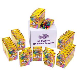 Creative Kids 864 Crayons Classpack Assortment – 36 Boxes of 24 Count Bulk Crayons for School Supplies For Teachers For Classroom, Party Favors, & Art Crafts – Non-Toxic Conforms Astm D4236