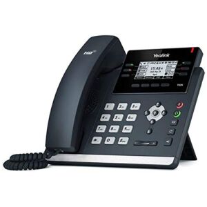 Yealink SIP-T42S IP Phone, 12 Lines. 2.7-Inch Graphical Display. Dual-Port Gigabit Ethernet, 802.3af PoE, Power Adapter Not Included