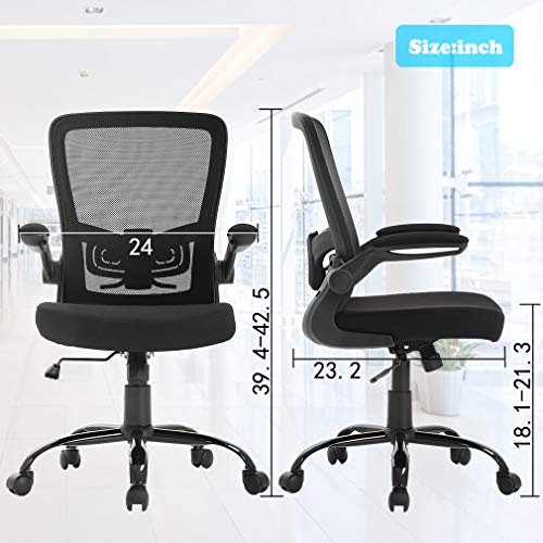 FDW Ergonomic Mesh Office Chair, Executive Rolling Swivel Chair, Computer Chair with Lumbar Support Desk Task Chair for Women, Men(Black) | The Storepaperoomates Retail Market - Fast Affordable Shopping