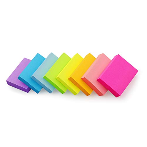 Sticky Notes 1.5×2 inch Bright Colors Self-Stick Pads 8 Pads/Pack 100 Sheets/Pad Total 800 Sheets | The Storepaperoomates Retail Market - Fast Affordable Shopping