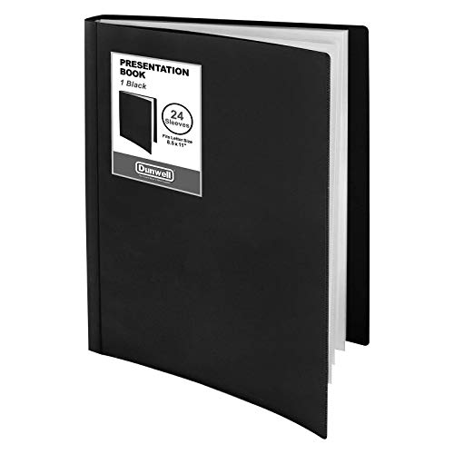 Dunwell Binder with Plastic Sleeves 24-Pocket – Presentation Book 8.5×11 (Black), Portfolio Folder with 8.5 x 11 Sheet Protectors, Displays 48 Pages Letter Size Documents, Kids Artwork, Acid Free | The Storepaperoomates Retail Market - Fast Affordable Shopping
