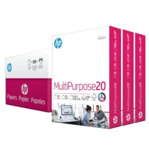 HP Printer Paper | 8.5 x 11 Paper | MultiPurpose 20 lb | 3 Ream Case – 1500 Sheets | 96 Bright | Made in USA – FSC Certified Copy Paper |112300C