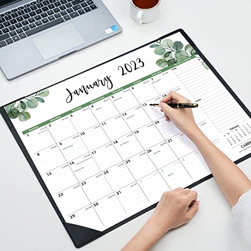 Large Desk Calendar 2022-2023 with Deluxe Faux Leather Desktop Mat , Cabbrix Desk Pad Calendar 21 x 16.5 Inch Runs From Now to Dec 2023, Desk Blotter Calendar 2022-2023 for Home School and Office | The Storepaperoomates Retail Market - Fast Affordable Shopping