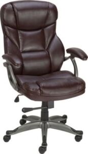 Staples 416523 Osgood Bonded Leather High-Back Manager’s Chair Brown