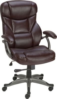 Staples 416523 Osgood Bonded Leather High-Back Manager’s Chair Brown | The Storepaperoomates Retail Market - Fast Affordable Shopping