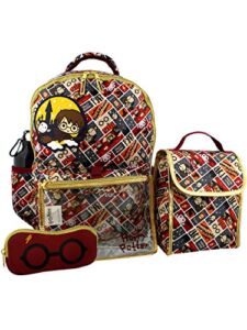 Harry Potter Girls Boys Teen 5 piece Backpack and Snack Bag School Set