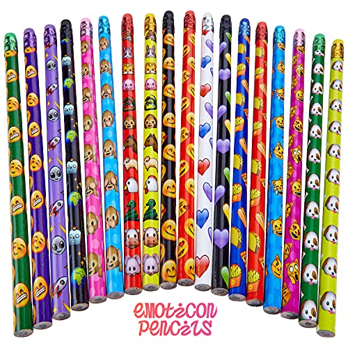 Kicko Emoticon Pencil Assortment – 7.5 inch – Assorted Colorful Pencils for Kids, Exciting School Supplies, Awards and Incentives, Trendy Emoji Favors, Rewards (72) | The Storepaperoomates Retail Market - Fast Affordable Shopping