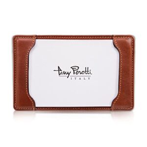 Tony Perotti Italian Leather Pocket Index Card Holder 3×5 – Portable Index Card Case – Memo Jotter Note Card Case Holds 3″ x 5″ Index Cards