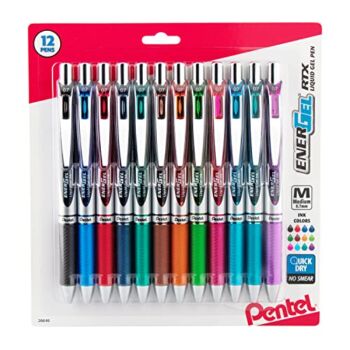 Pentel® EnerGel™ RTX Retractable Liquid Gel Pens, Medium Point, 0.7 mm, Assorted Colors, Pack Of 12 Pens | The Storepaperoomates Retail Market - Fast Affordable Shopping