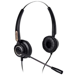 Corded RJ9 Phone Headset Binaural with Noise Canceling Microphone ONLY for Cisco IP Phones: Such as 7942 7971 8841,8845, 8851, 8861,8945, 8961, 9951, 9971 etc